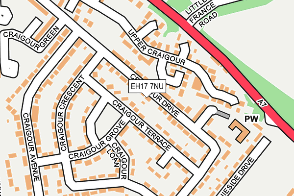 EH17 7NU map - OS OpenMap – Local (Ordnance Survey) EH17 7NU map - OS OpenMap – Local (Ordnance Survey)