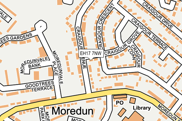 EH17 7NW map - OS OpenMap – Local (Ordnance Survey) EH17 7NW map - OS OpenMap – Local (Ordnance Survey)