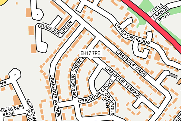 EH17 7PE map - OS OpenMap – Local (Ordnance Survey) EH17 7PE map - OS OpenMap – Local (Ordnance Survey)