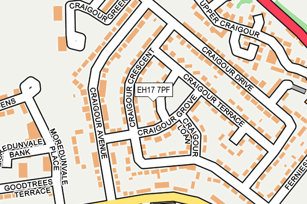 EH17 7PF map - OS OpenMap – Local (Ordnance Survey) EH17 7PF map - OS OpenMap – Local (Ordnance Survey)