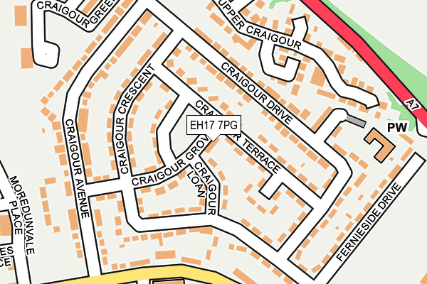 EH17 7PG map - OS OpenMap – Local (Ordnance Survey) EH17 7PG map - OS OpenMap – Local (Ordnance Survey)