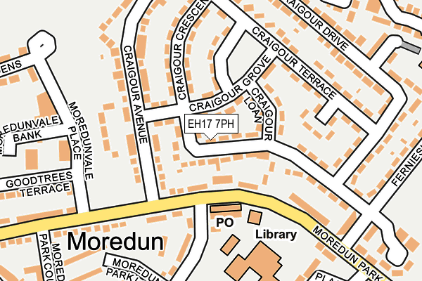 EH17 7PH map - OS OpenMap – Local (Ordnance Survey) EH17 7PH map - OS OpenMap – Local (Ordnance Survey)