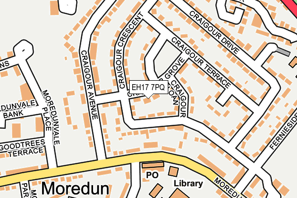 EH17 7PQ map - OS OpenMap – Local (Ordnance Survey) EH17 7PQ map - OS OpenMap – Local (Ordnance Survey)