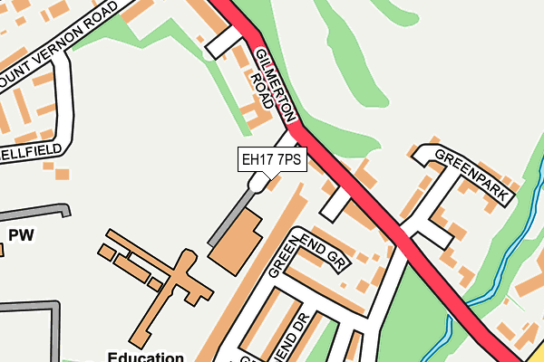 EH17 7PS map - OS OpenMap – Local (Ordnance Survey) EH17 7PS map - OS OpenMap – Local (Ordnance Survey)