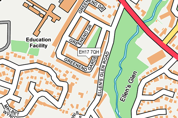 EH17 7QH map - OS OpenMap – Local (Ordnance Survey) EH17 7QH map - OS OpenMap – Local (Ordnance Survey)