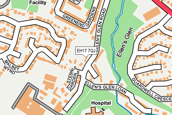 EH17 7QJ map - OS OpenMap – Local (Ordnance Survey) EH17 7QJ map - OS OpenMap – Local (Ordnance Survey)
