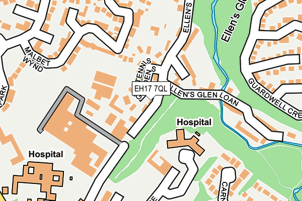 EH17 7QL map - OS OpenMap – Local (Ordnance Survey) EH17 7QL map - OS OpenMap – Local (Ordnance Survey)