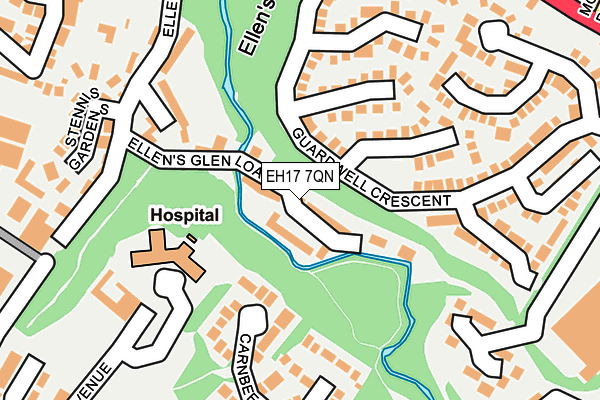 EH17 7QN map - OS OpenMap – Local (Ordnance Survey) EH17 7QN map - OS OpenMap – Local (Ordnance Survey)
