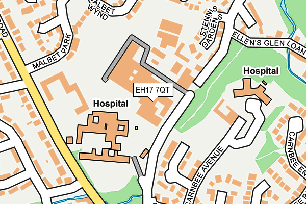 EH17 7QT map - OS OpenMap – Local (Ordnance Survey) EH17 7QT map - OS OpenMap – Local (Ordnance Survey)