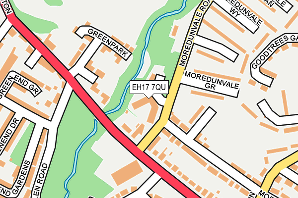 EH17 7QU map - OS OpenMap – Local (Ordnance Survey) EH17 7QU map - OS OpenMap – Local (Ordnance Survey)