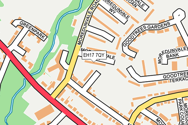 EH17 7QY map - OS OpenMap – Local (Ordnance Survey) EH17 7QY map - OS OpenMap – Local (Ordnance Survey)