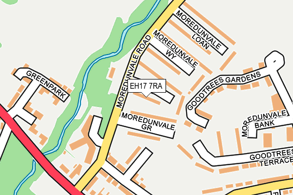 EH17 7RA map - OS OpenMap – Local (Ordnance Survey) EH17 7RA map - OS OpenMap – Local (Ordnance Survey)