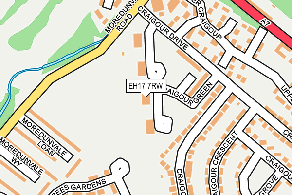 EH17 7RW map - OS OpenMap – Local (Ordnance Survey) EH17 7RW map - OS OpenMap – Local (Ordnance Survey)