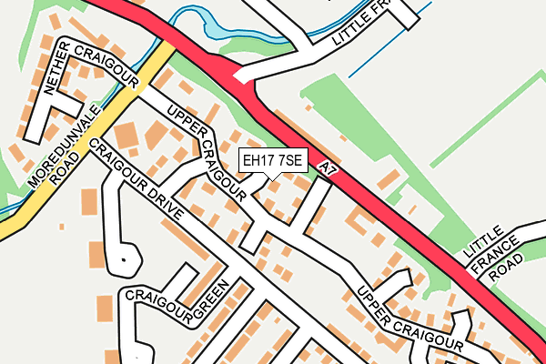 EH17 7SE map - OS OpenMap – Local (Ordnance Survey) EH17 7SE map - OS OpenMap – Local (Ordnance Survey)