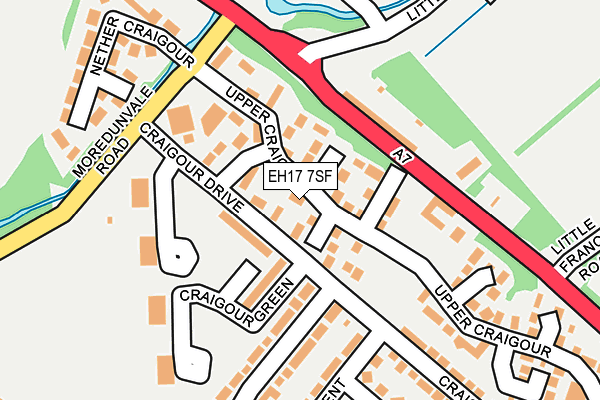 EH17 7SF map - OS OpenMap – Local (Ordnance Survey) EH17 7SF map - OS OpenMap – Local (Ordnance Survey)