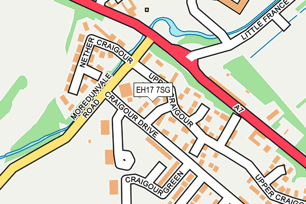 EH17 7SG map - OS OpenMap – Local (Ordnance Survey) EH17 7SG map - OS OpenMap – Local (Ordnance Survey)