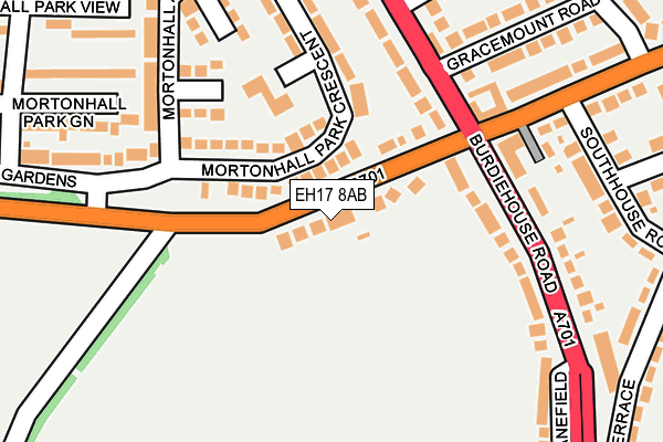 EH17 8AB map - OS OpenMap – Local (Ordnance Survey) EH17 8AB map - OS OpenMap – Local (Ordnance Survey)