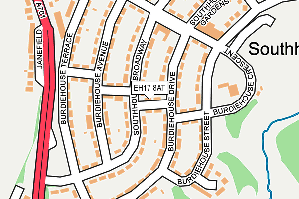 EH17 8AT map - OS OpenMap – Local (Ordnance Survey) EH17 8AT map - OS OpenMap – Local (Ordnance Survey)