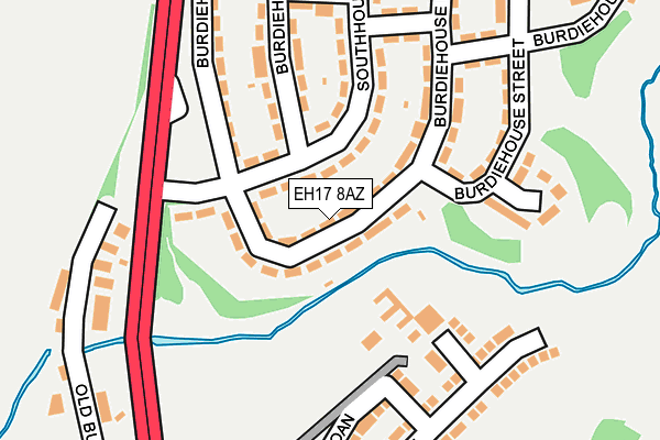 EH17 8AZ map - OS OpenMap – Local (Ordnance Survey) EH17 8AZ map - OS OpenMap – Local (Ordnance Survey)