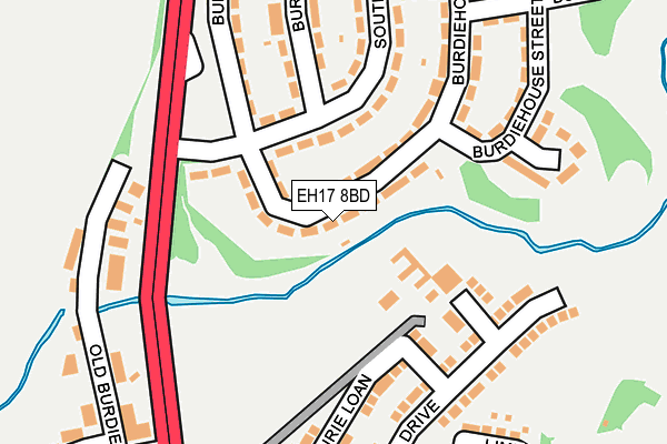 EH17 8BD map - OS OpenMap – Local (Ordnance Survey) EH17 8BD map - OS OpenMap – Local (Ordnance Survey)