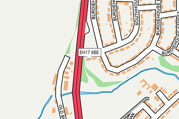 EH17 8BE map - OS OpenMap – Local (Ordnance Survey) EH17 8BE map - OS OpenMap – Local (Ordnance Survey)