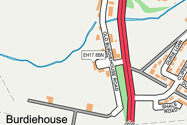 EH17 8BN map - OS OpenMap – Local (Ordnance Survey) EH17 8BN map - OS OpenMap – Local (Ordnance Survey)