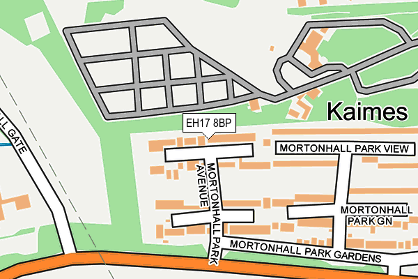 EH17 8BP map - OS OpenMap – Local (Ordnance Survey) EH17 8BP map - OS OpenMap – Local (Ordnance Survey)