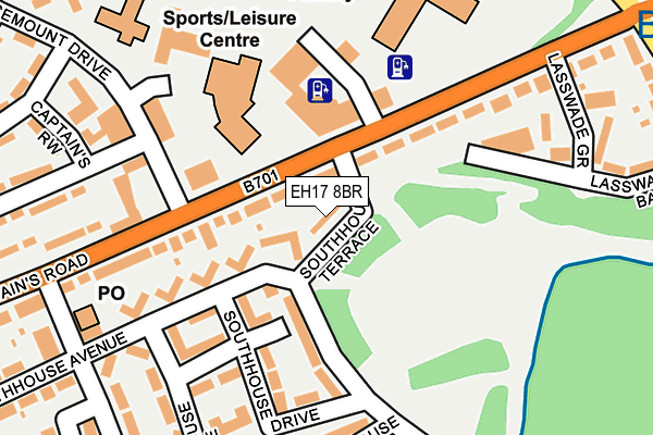 EH17 8BR map - OS OpenMap – Local (Ordnance Survey) EH17 8BR map - OS OpenMap – Local (Ordnance Survey)