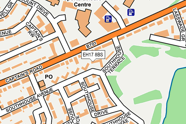 EH17 8BS map - OS OpenMap – Local (Ordnance Survey) EH17 8BS map - OS OpenMap – Local (Ordnance Survey)