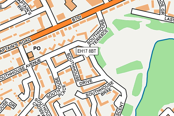 EH17 8BT map - OS OpenMap – Local (Ordnance Survey) EH17 8BT map - OS OpenMap – Local (Ordnance Survey)