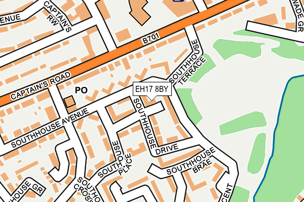 EH17 8BY map - OS OpenMap – Local (Ordnance Survey) EH17 8BY map - OS OpenMap – Local (Ordnance Survey)