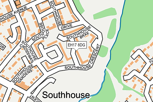EH17 8DG map - OS OpenMap – Local (Ordnance Survey) EH17 8DG map - OS OpenMap – Local (Ordnance Survey)