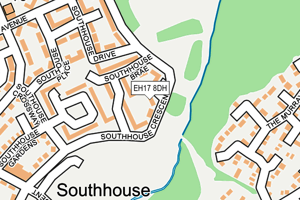 EH17 8DH map - OS OpenMap – Local (Ordnance Survey) EH17 8DH map - OS OpenMap – Local (Ordnance Survey)