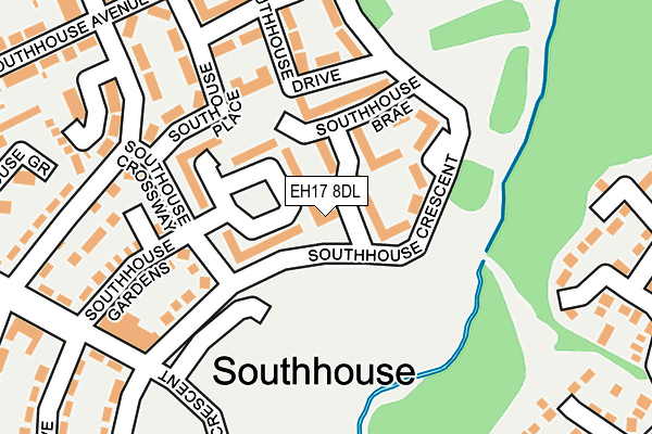 EH17 8DL map - OS OpenMap – Local (Ordnance Survey) EH17 8DL map - OS OpenMap – Local (Ordnance Survey)