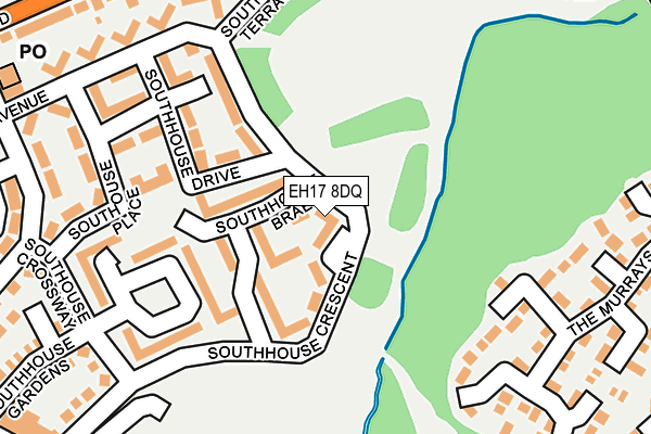 EH17 8DQ map - OS OpenMap – Local (Ordnance Survey) EH17 8DQ map - OS OpenMap – Local (Ordnance Survey)