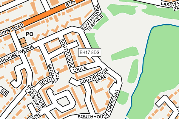 EH17 8DS map - OS OpenMap – Local (Ordnance Survey) EH17 8DS map - OS OpenMap – Local (Ordnance Survey)