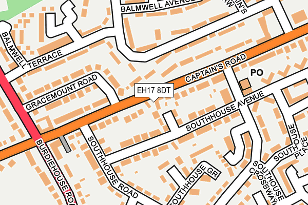 EH17 8DT map - OS OpenMap – Local (Ordnance Survey) EH17 8DT map - OS OpenMap – Local (Ordnance Survey)