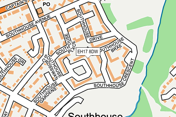 EH17 8DW map - OS OpenMap – Local (Ordnance Survey) EH17 8DW map - OS OpenMap – Local (Ordnance Survey)