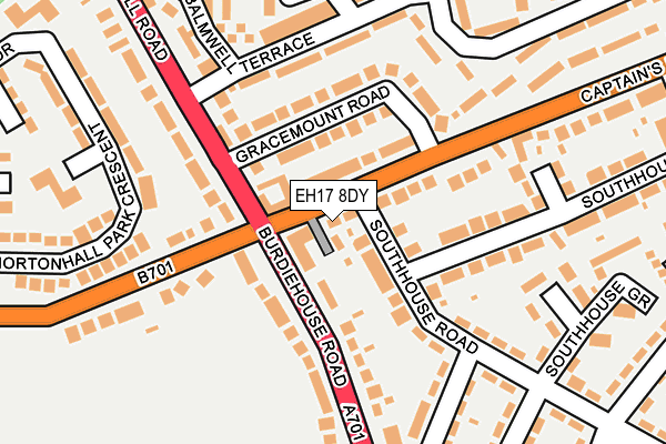 EH17 8DY map - OS OpenMap – Local (Ordnance Survey) EH17 8DY map - OS OpenMap – Local (Ordnance Survey)