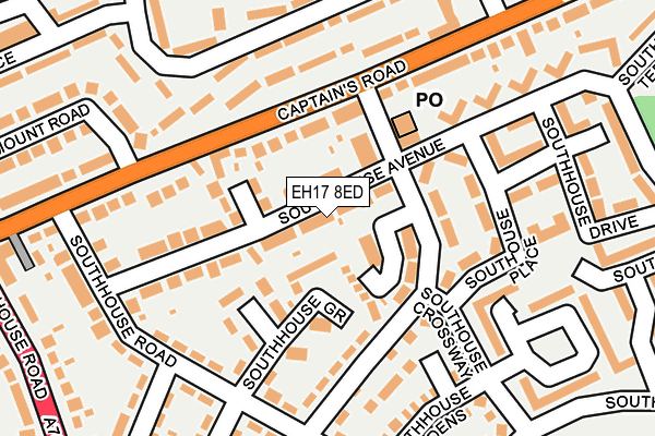 EH17 8ED map - OS OpenMap – Local (Ordnance Survey) EH17 8ED map - OS OpenMap – Local (Ordnance Survey)
