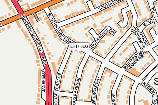 EH17 8EG map - OS OpenMap – Local (Ordnance Survey) EH17 8EG map - OS OpenMap – Local (Ordnance Survey)