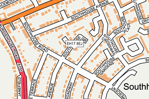 EH17 8EJ map - OS OpenMap – Local (Ordnance Survey) EH17 8EJ map - OS OpenMap – Local (Ordnance Survey)