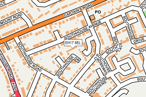 EH17 8EL map - OS OpenMap – Local (Ordnance Survey) EH17 8EL map - OS OpenMap – Local (Ordnance Survey)