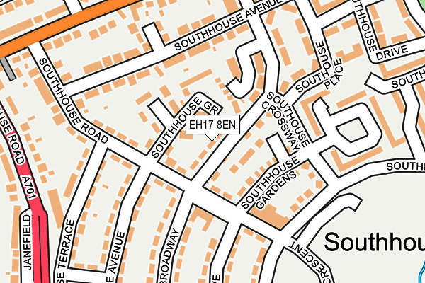 EH17 8EN map - OS OpenMap – Local (Ordnance Survey) EH17 8EN map - OS OpenMap – Local (Ordnance Survey)
