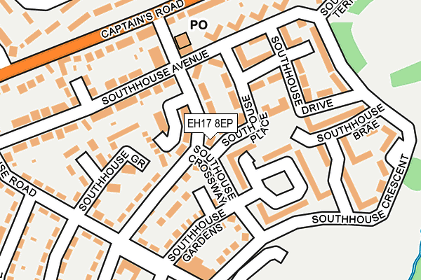 EH17 8EP map - OS OpenMap – Local (Ordnance Survey) EH17 8EP map - OS OpenMap – Local (Ordnance Survey)