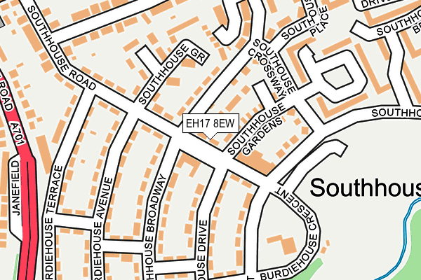EH17 8EW map - OS OpenMap – Local (Ordnance Survey) EH17 8EW map - OS OpenMap – Local (Ordnance Survey)
