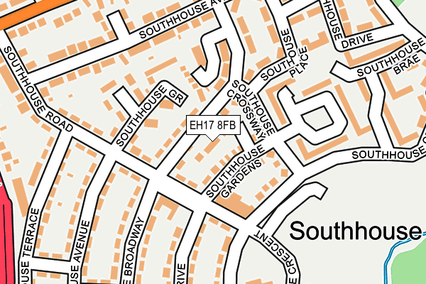 EH17 8FB map - OS OpenMap – Local (Ordnance Survey) EH17 8FB map - OS OpenMap – Local (Ordnance Survey)