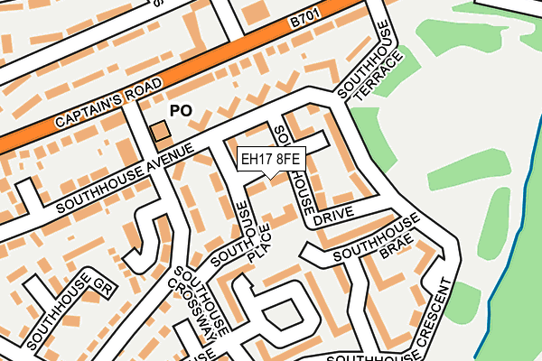 EH17 8FE map - OS OpenMap – Local (Ordnance Survey) EH17 8FE map - OS OpenMap – Local (Ordnance Survey)
