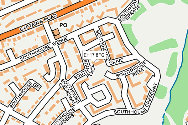 EH17 8FG map - OS OpenMap – Local (Ordnance Survey) EH17 8FG map - OS OpenMap – Local (Ordnance Survey)