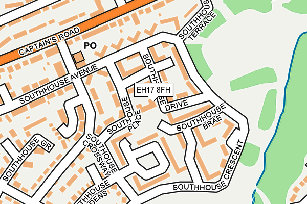 EH17 8FH map - OS OpenMap – Local (Ordnance Survey) EH17 8FH map - OS OpenMap – Local (Ordnance Survey)